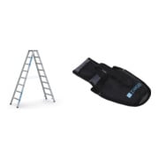 Set ZARGES Saferstep B - LM-Stufen-Stehleiter 2 x 8 Stufen + Werkzeugtasche