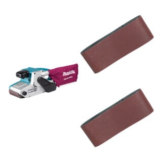 Set MAKITA Makita Bandschleifer 9404J + Makita Schleifband 100x610mm K60...