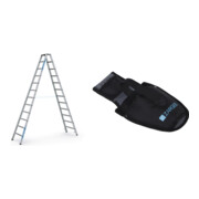 Set ZARGES Saferstep B - LM-Stufen-Stehleiter 2 x 12 Stufen + Werkzeugtasche