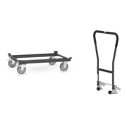 Set fetra Paletten-Fahrgestell 22801/7016+Einklink-Schiebebügel 22892/7016