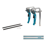 Set Makita Führungsschienenverbinder + Klemmzwingen Paar + Führungsschiene...