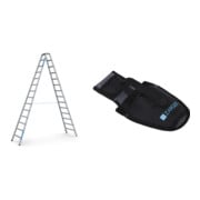 Set ZARGES Saferstep B - LM-Stufen-Stehleiter 2 x 14 Stufen + Werkzeugtasche