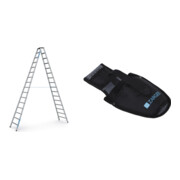 Set ZARGES Saferstep B - LM-Stufen-Stehleiter 2 x 16 Stufen + Werkzeugtasche