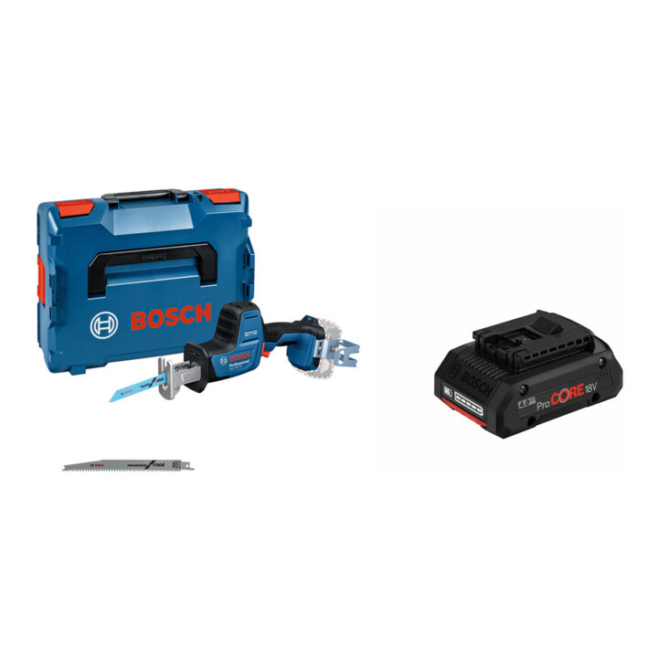 Set Bosch Akku-Säbelsäge GSA 18V-24 (solo; L) + Akkupack ProCORE 18 Volt, 4,0 Ah