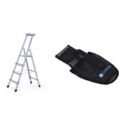 Set ZARGES XLstep S - LM-Stufen-Stehleiter 4 Stufen + Werkzeugtasche