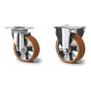 Set CASCOO Lenkrolle ø 160 mm Serie BAU5 Doppelkugellager E-Serie +...