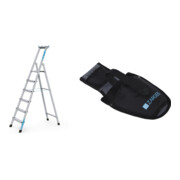Set ZARGES XLstep S - LM-Stufen-Stehleiter 6 Stufen + Werkzeugtasche