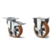 Set CASCOO Lenkrolle mit Totalfeststeller ø 160 mm Serie BAU5 Doppelkugellager E-Serie + Bockrolle ø 160 mm Serie BAU5 Doppelkugellager-1