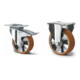 Set CASCOO Lenkrolle mit Totalfeststeller ø 200 mm Serie BAU5 Doppelkugellager E-Serie + Bockrolle ø 200 mm Serie BAU5 Doppelkugellager-1
