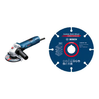 Set Bosch Winkelschleifer GWS 7-115 E 0601388203 + EXPERT Carbide Multi Wheel Trennscheibe 125 mm