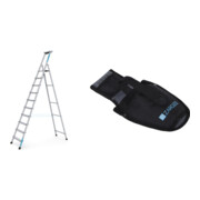Set ZARGES XLstep S - LM-Stufen-Stehleiter 10 Stufen + Werkzeugtasche