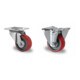 Set CASCOO Lenkrolle ø 100 mm Serie N2U6 Rollenlager + Bockrolle ø 100 mm Serie N2U6 Rollenlager-1