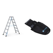 Set ZARGES XLstep B - LM-Stufen-Stehleiter 2 x 6 Stufen + Werkzeugtasche