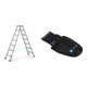 Set ZARGES XLstep B - LM-Stufen-Stehleiter 2 x 7 Stufen + Werkzeugtasche