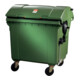 Bac à ordures 1,1 m³ HDPE vert mobile selon DIN EN 840-3 SULO-1