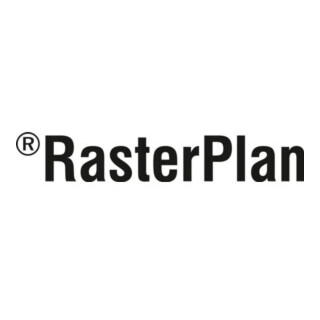 Boîte de rangement ouverte sur le devant, de couleur bleue, pour plaque à fentes en polyéthylène résistant aux chocs et aux impacts