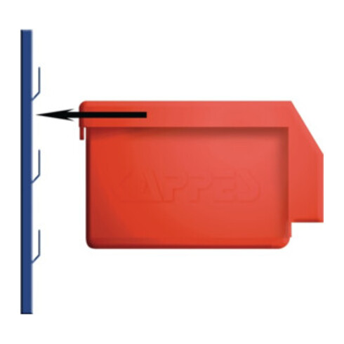 Bac de rangement visible Gr.6 bleu L230×I140×P130 mm pour plaque perforée