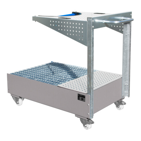 Bac de rétention mobile avec panneau perforé Bauer Südlohn LPW 200-4