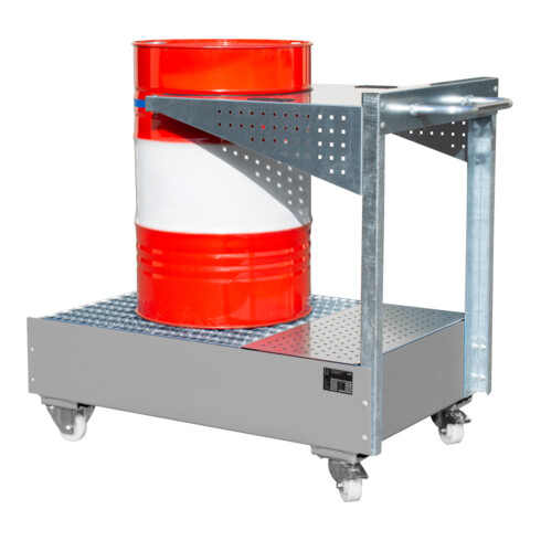 Bac de rétention mobile avec panneau perforé Bauer Südlohn LPW 200-4