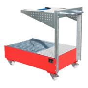 Bac de rétention mobile avec panneau perforé Bauer Südlohn LPW 200-4