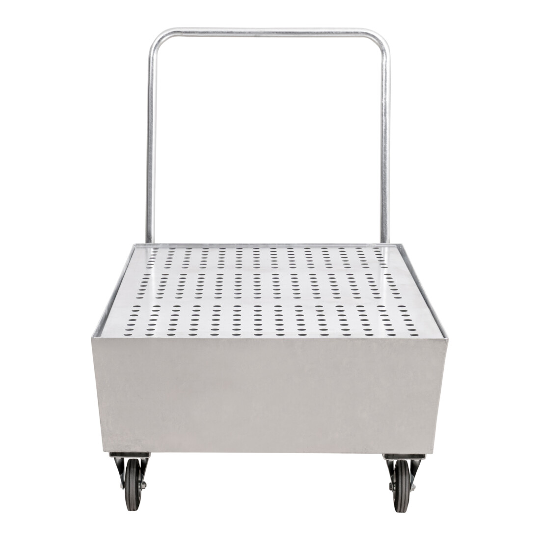 Bac de rétention mobile STIER galvanisé pour 2 fûts de 200 litres, 1 200x800x1 116 mm
