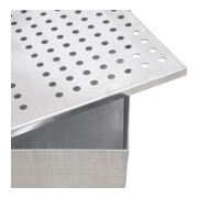 Bac de rétention mobile STIER galvanisé pour 2 fûts de 200 litres, 1 200x800x1 116 mm-4