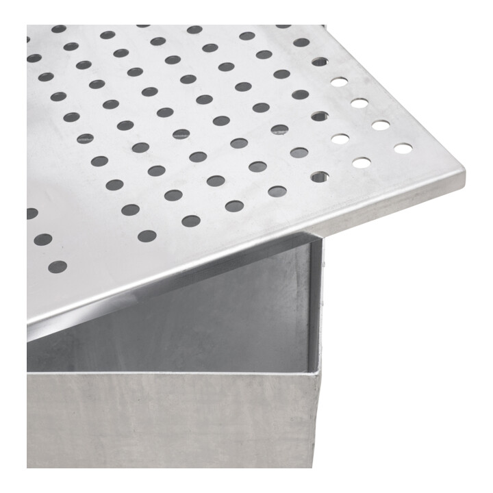 Bac de rétention mobile STIER galvanisé pour 2 fûts de 200 litres, 1 200x800x1 116 mm