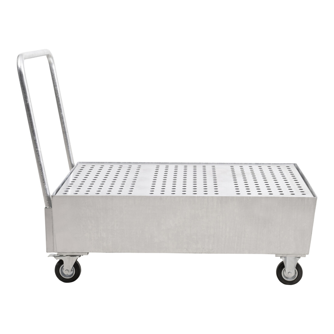 Bac de rétention mobile STIER galvanisé pour 2 fûts de 200 litres, 1 200x800x1 116 mm