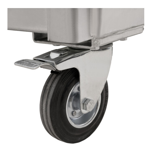 Bac de rétention mobile STIER galvanisé pour 2 fûts de 200 litres, 1 200x800x1 116 mm