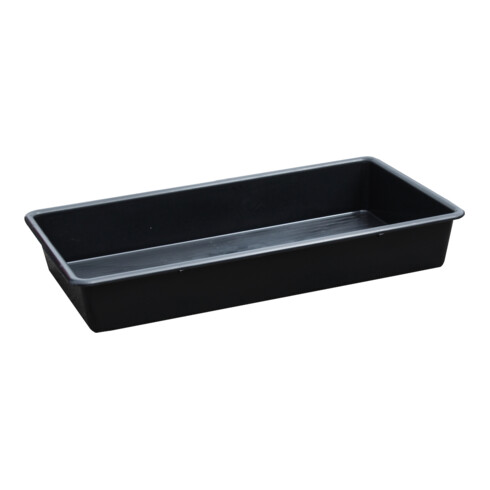 Bac de rétention PE pour petits contenants 100x55x15 cm, 65,5 L, 100 % PE, résistant aux produits chimiques