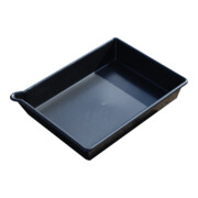 Bac de rétention PE pour petits récipients 53x40x10 cm, 16L, 100% PE, résistant aux produits chimiques