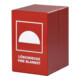 Bac p. couv.s d'extinction EN1869 acier rouge sans contenu B200xH300xP240mm JUTE-1