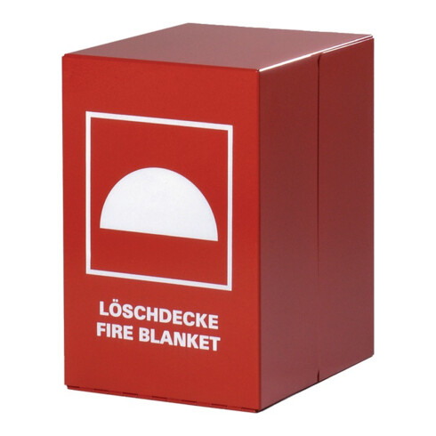 Bac p. couv.s d'extinction EN1869 acier rouge sans contenu B200xH300xP240mm JUTE