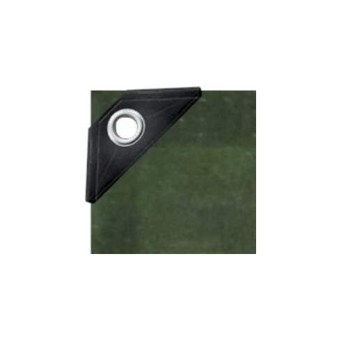 Bâche en tissu olive 3x4m stabilisée UV, œillets tous les 50 cm
