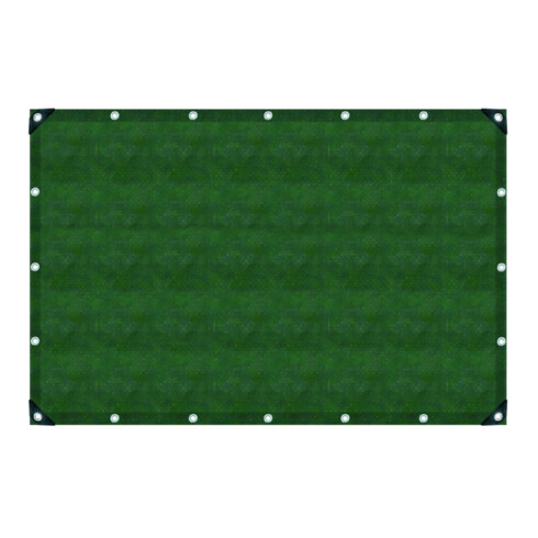 Bâche en tissu olive 4x5m stabilisée UV, œillets tous les 50 cm