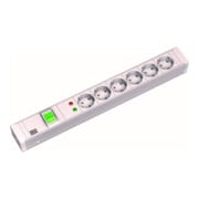 Bachmann 19 pouces multiprise 6x prises 1,5U, 1x interrupteur ÜSS 333.005-1