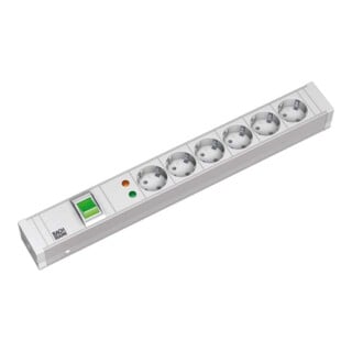 Bachmann 19 pouces multiprise 6x prises 1,5U, 1x interrupteur ÜSS 333.005
