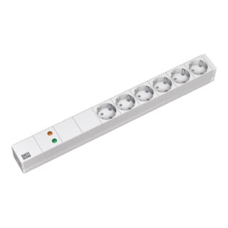 Bachmann 19 pouces multiprise 6x protégées, 1x GVS, alu 333.402
