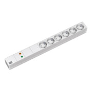 Bachmann 19 pouces multiprise 6x protégées, 1x GVS, alu 333.402-1
