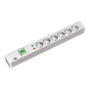 Bachmann 19 pouces multiprise 6x PVC, 1 interrupteur, ÜSS 333.605-1