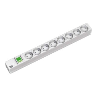 Bachmann 19 pouces multiprise 8x protégée 1U 8x prises 1x commutateur 333.400