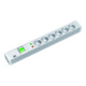 Bachmann 19Zoll Steckdosenleiste 6f PVC,1 Schalter,ÜSS 333.605