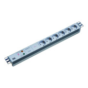 Bachmann 19Zoll Steckdosenleiste 6f Schutzk.,1xGVS,alu 333.402