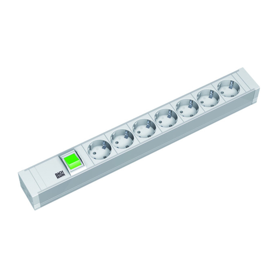 Bachmann 19Zoll Steckdosenleiste 7f PVC 7xSchutz.1xScha. 333.600