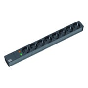 Bachmann 19Zoll Steckdosenleiste 8f 1HE, m.Übersp.Schutz 333.534-1