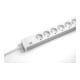 Bachmann 19Zoll Steckdosenleiste 8f H=52mm 8xSchutzk. ws 333.001