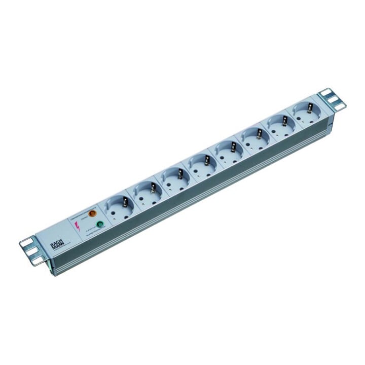 Bachmann 19Zoll Steckdosenleiste 8f Schutzk., alu 333.404