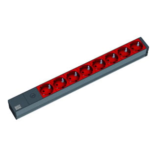 Bachmann Bloc multiprises 19 pouces 8 prises 1U avec fusible fin 333.538