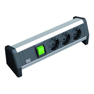 Bachmann Bloc multiprises 339.1001 3 m connexion fixe 1x interrupteur bleu éclairé