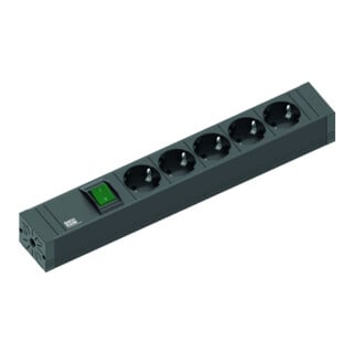 Bachmann Bloc multiprises 420.0013 5x protection 2 m interrupteur noir